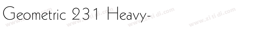 Geometric 231 Heavy字体转换